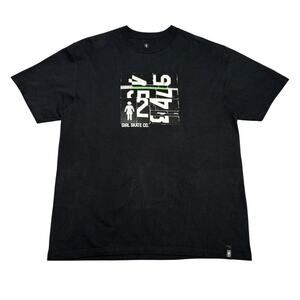 Girl Skateboards Puzzle Bathroom Logo Tee Shirt Men's Large Black Skater